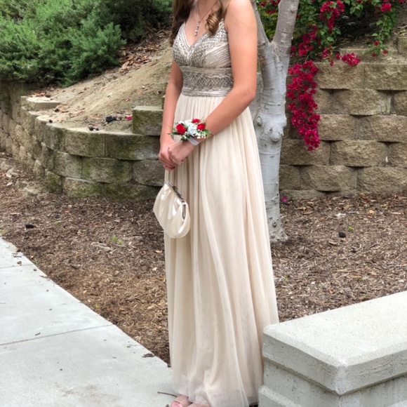 cream colored prom dresses